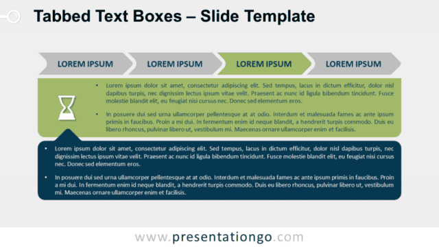 Free Tabbed Text Boxes Template for PowerPoint and Google Slides