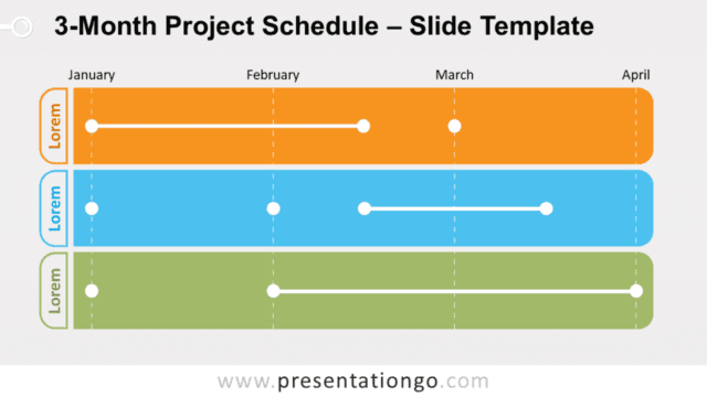 3-Month Project Schedule for PowerPoint and Google Slides Free 3-Month Project Schedule for PowerPoint and Google Slides