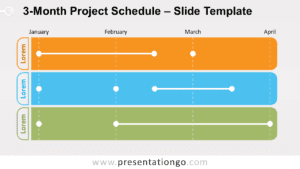 Free 3-Month Project Schedule for PowerPoint and Google Slides