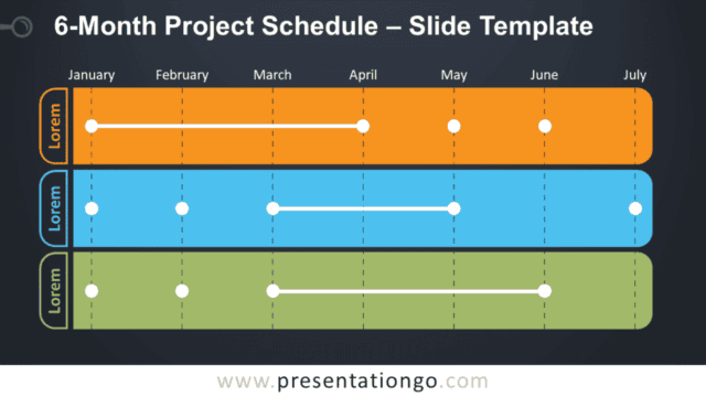 6-Month Project Schedule Table for PowerPoint and Google Slides Free 6-Month Project Schedule Table for PowerPoint and Google Slides