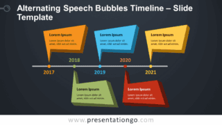 Free Alternating Speech Bubbles Timeline Graphic for PowerPoint and Google Slides
