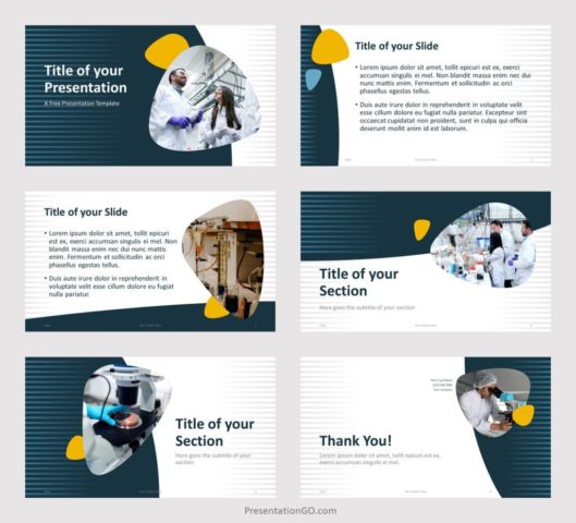 Blobs PowerPoint Template - Example with Photos Free Blobs PowerPoint Template - Example with Photos