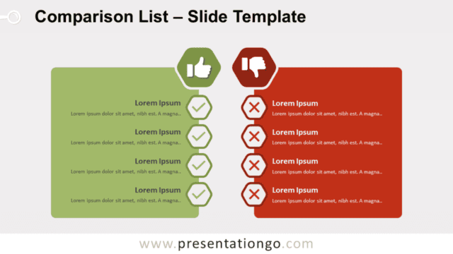 Comparison List for PowerPoint and Google Slides Free Comparison List for PowerPoint and Google Slides