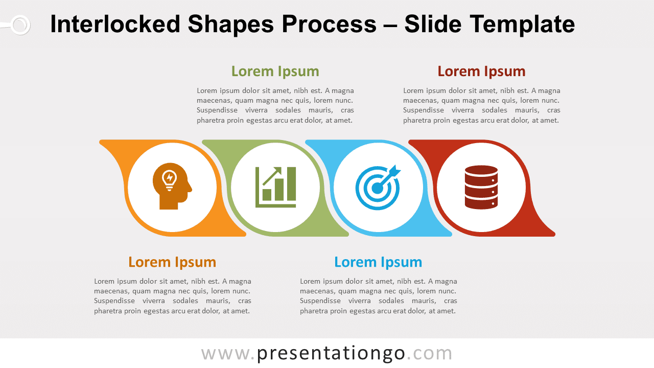 Free Interlocked Shapes Process for PowerPoint and Google Slides