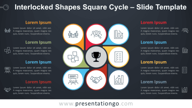 Interlocked Shapes Square Cycle Graphics for PowerPoint and Google Slides Free Interlocked Shapes Square Cycle Graphics for PowerPoint and Google Slides