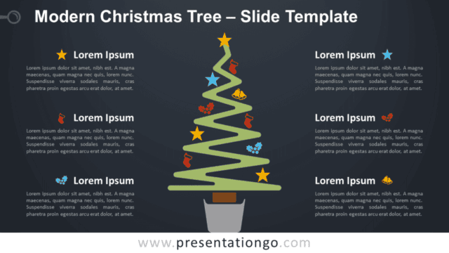 Free Modern Christmas Tree Graphics for PowerPoint and Google Slides