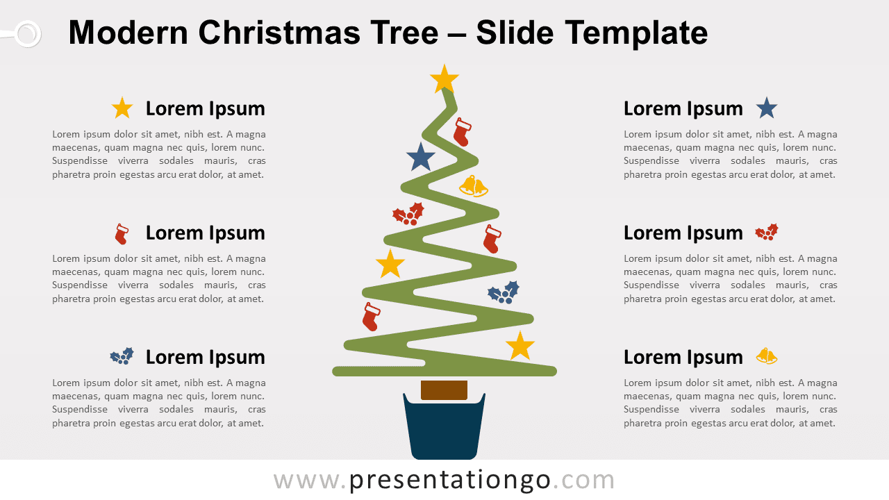 Free Modern Christmas Tree for PowerPoint and Google Slides