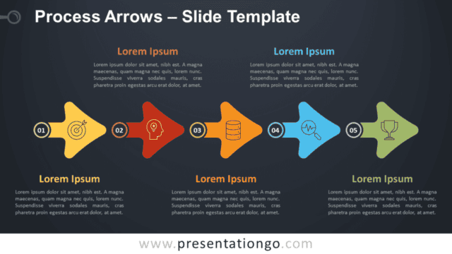 Process Arrows Graphic for PowerPoint and Google Slides Free Process Arrows Graphic for PowerPoint and Google Slides