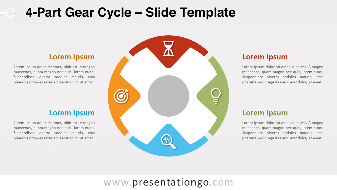 Free 4-Part Gear Cycle for PowerPoint and Google Slides