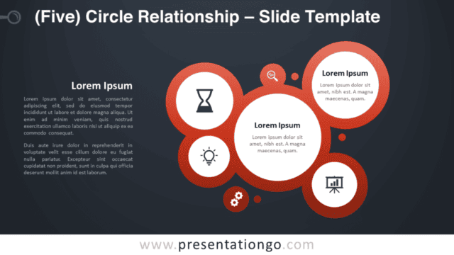 Free 5-Circle Relationship Graphics for PowerPoint and Google Slides