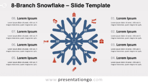 Free 8-Branch Snowflake for PowerPoint and Google Slides