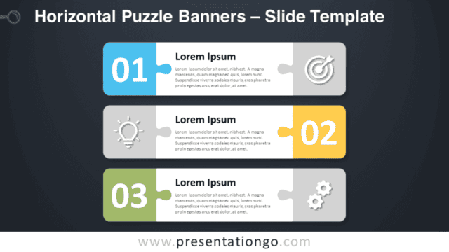 Horizontal Puzzle Banners Graphics for PowerPoint and Google Slides Free Horizontal Puzzle Banners Graphics for PowerPoint and Google Slides