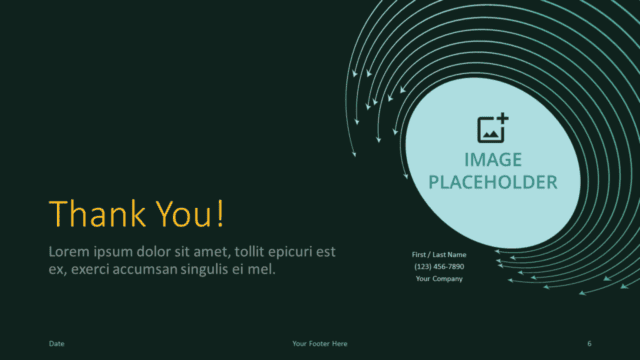 Arrow Rings Template for Google Slides - Closing Free Arrow Rings Template for Google Slides - Closing / Thank you