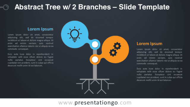Abstract Tree with 2 Branches Graphics for PowerPoint and Google Slides Free Abstract Tree with 2 Branches Graphics for PowerPoint and Google Slides