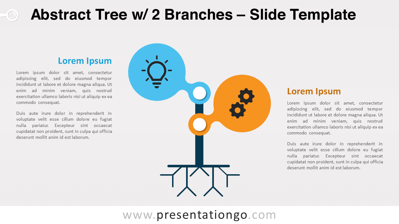 Free Abstract Tree with 2 Branches for PowerPoint and Google Slides