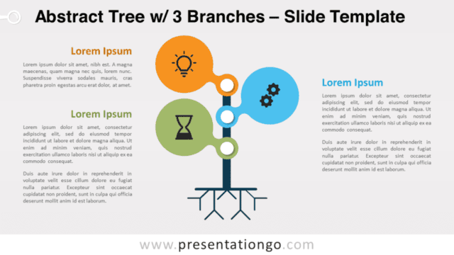 Abstract Tree with 3 Branches for PowerPoint and Google Slides Free Abstract Tree with 3 Branches for PowerPoint and Google Slides