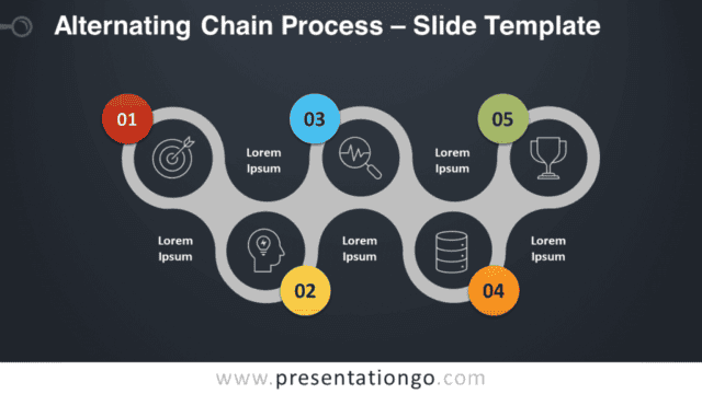 Alternating Chain Process Diagram for PowerPoint and Google Slides Free Alternating Chain Process Diagram for PowerPoint and Google Slides