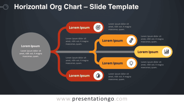 Free Horizontal Org Chart Graphics for PowerPoint and Google Slides