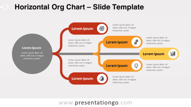 Free Horizontal Org Chart for PowerPoint and Google Slides