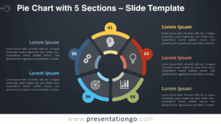 Pie Chart with 5 Sections Diagram for PowerPoint and Google Slides Free Pie Chart with 5 Sections Diagram for PowerPoint and Google Slides