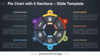 Pie Chart with 6 Sections Diagram for PowerPoint and Google Slides Free Pie Chart with 6 Sections Diagram for PowerPoint and Google Slides
