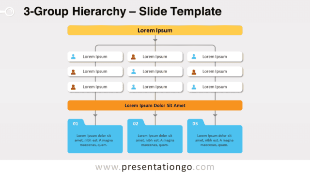 3-Group Hierarchy for PowerPoint and Google Slides Free 3-Group Hierarchy for PowerPoint and Google Slides