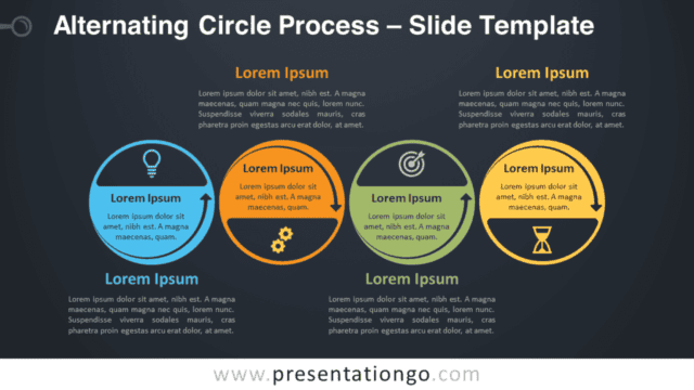 Alternating Circle Process Graphics for PowerPoint and Google Slides Free Alternating Circle Process Graphics for PowerPoint and Google Slides