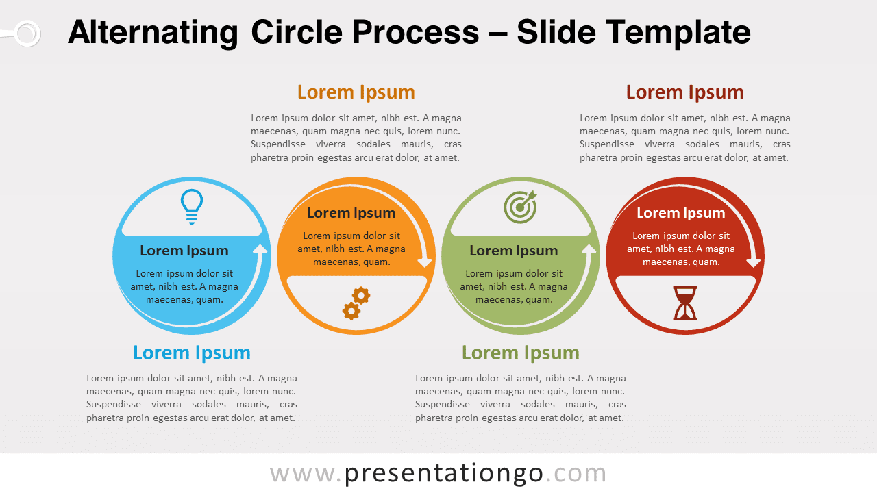 Free Alternating Circle Process for PowerPoint and Google Slides
