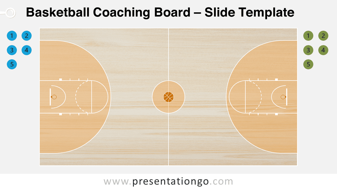 Free Basketball Coaching Board for PowerPoint and Google Slides