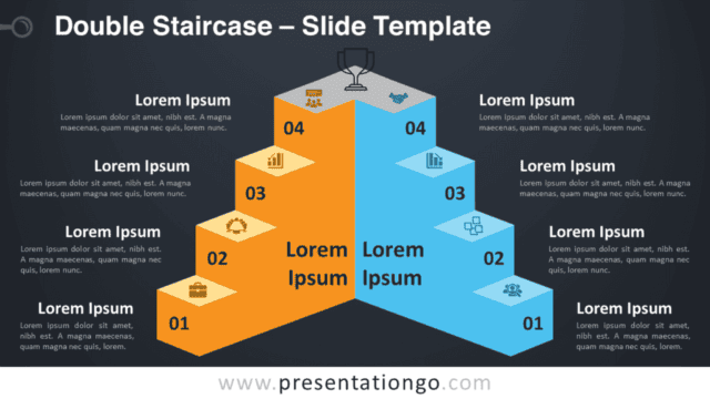 Double Staircase Graphics for PowerPoint and Google Slides Free Double Staircase Graphics for PowerPoint and Google Slides