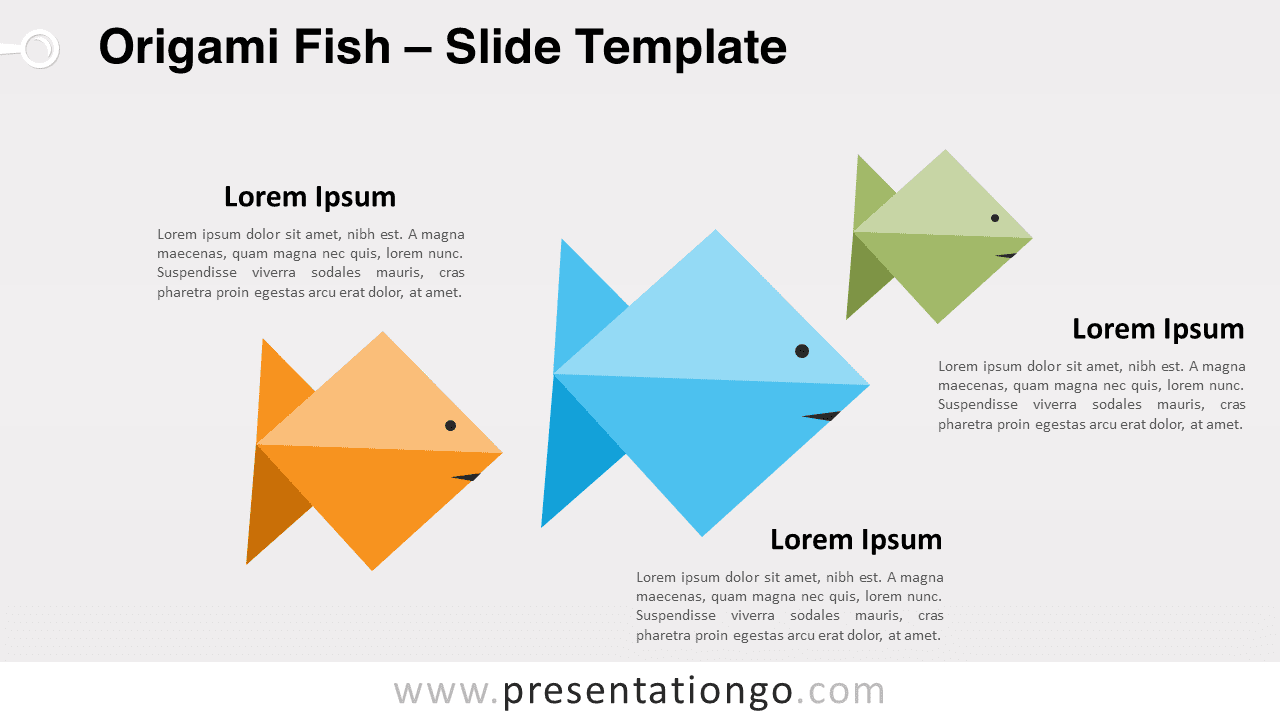 Free Origami Fish for PowerPoint and Google Slides