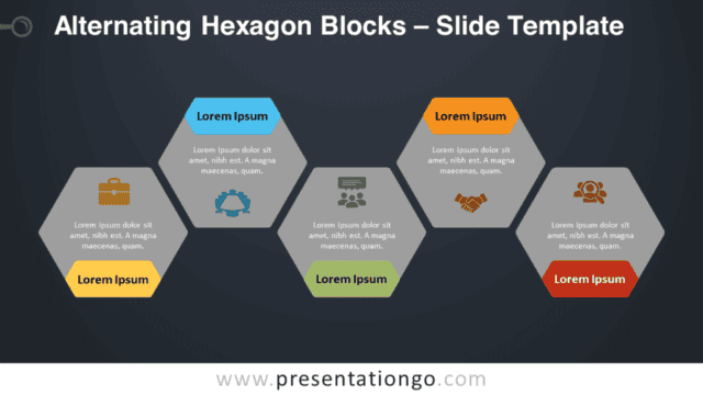 Free Alternating Hexagon Blocks Graphics for PowerPoint and Google Slides