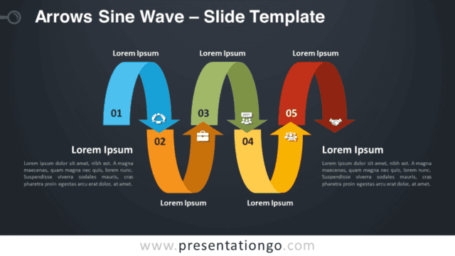 Arrows Sine Wave Timeline for PowerPoint and Google Slides Free Arrows Sine Wave Timeline for PowerPoint and Google Slides