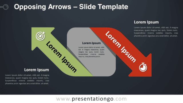 Opposing Arrows Diagram for PowerPoint and Google Slides Free Opposing Arrows Diagram for PowerPoint and Google Slides