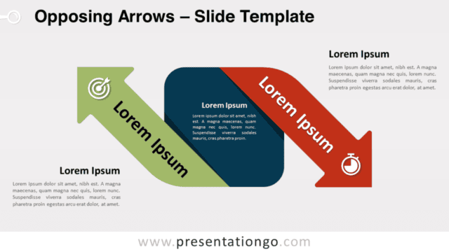 Opposing Arrows for PowerPoint and Google Slides Free Opposing Arrows for PowerPoint and Google Slides