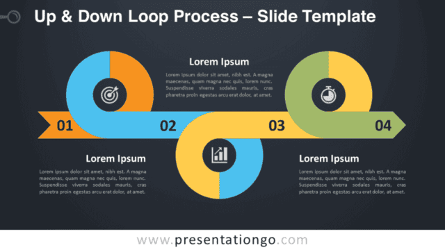 Free Up and Down Loop Process Timeline for PowerPoint and Google Slides