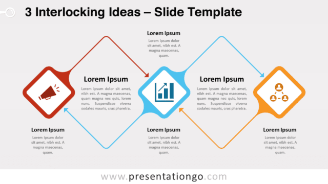 Free 3 Interlocking Ideas for PowerPoint and Google Slides
