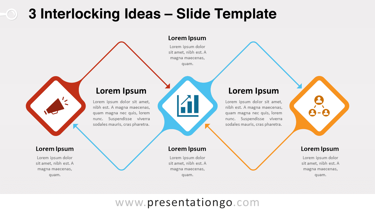Free 3 Interlocking Ideas for PowerPoint and Google Slides