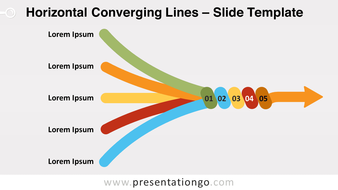 Free Horizontal Converging Lines for PowerPoint and Google Slides