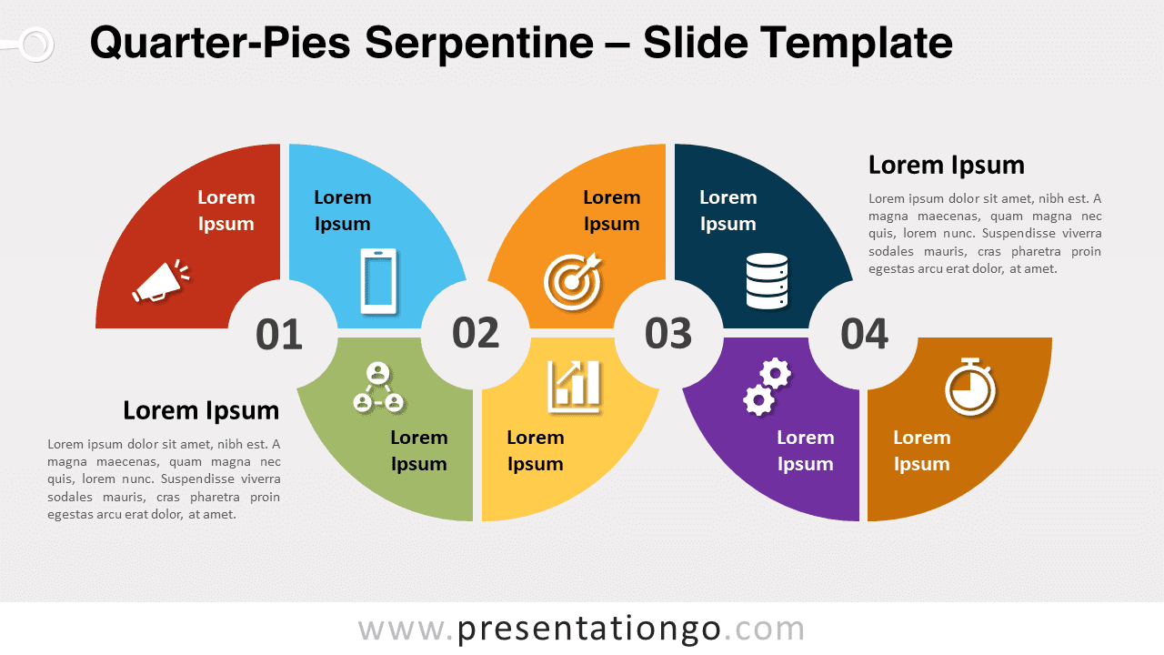 Free Quarter-Pies Serpentine for PowerPoint and Google Slides