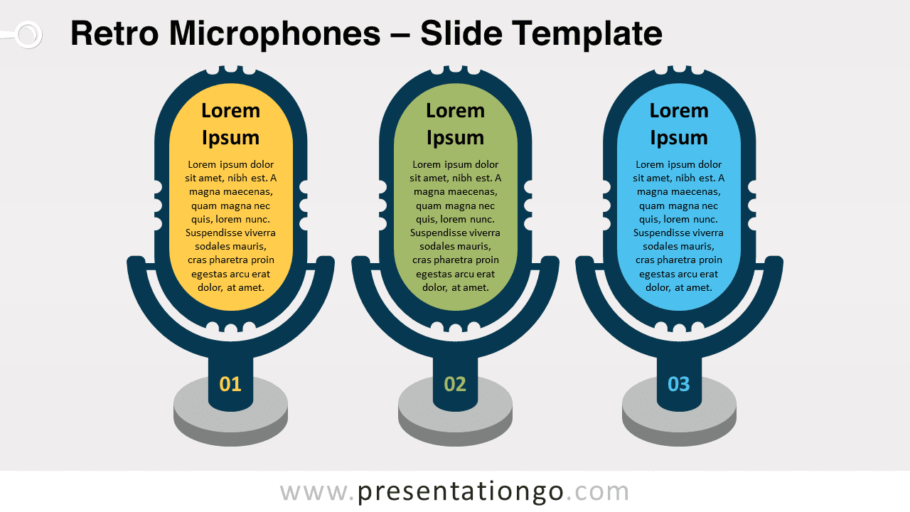 Free Retro Microphones for PowerPoint and Google Slides