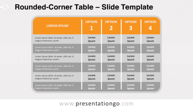 Free Rounded-Corner Table for PowerPoint and Google Slides