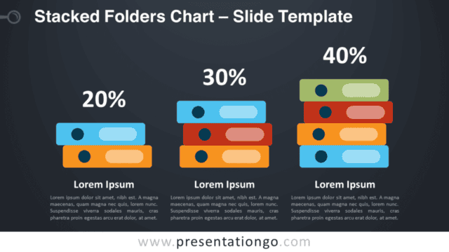 Free Stacked Folders Chart Graphics for PowerPoint and Google Slides