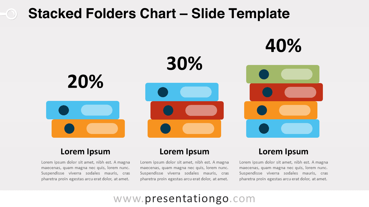 Free Stacked Folders Chart for PowerPoint and Google Slides