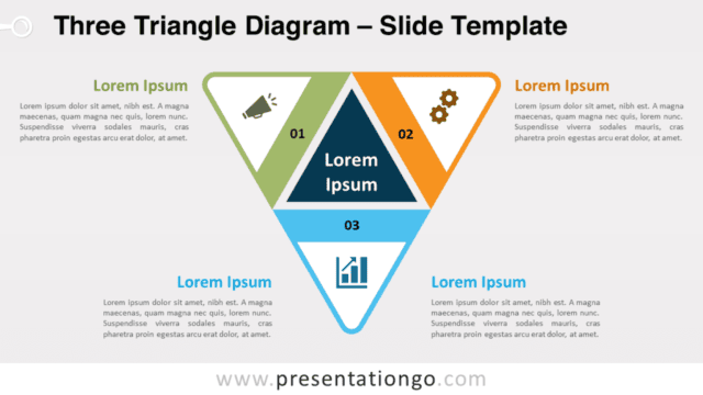 Three Triangle Diagram for PowerPoint and Google Slides Free Three Triangle Diagram for PowerPoint and Google Slides