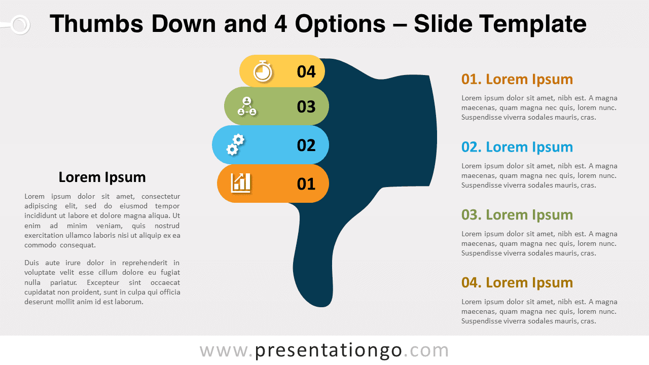 Free Thumbs Down and 4 Options for PowerPoint and Google Slides