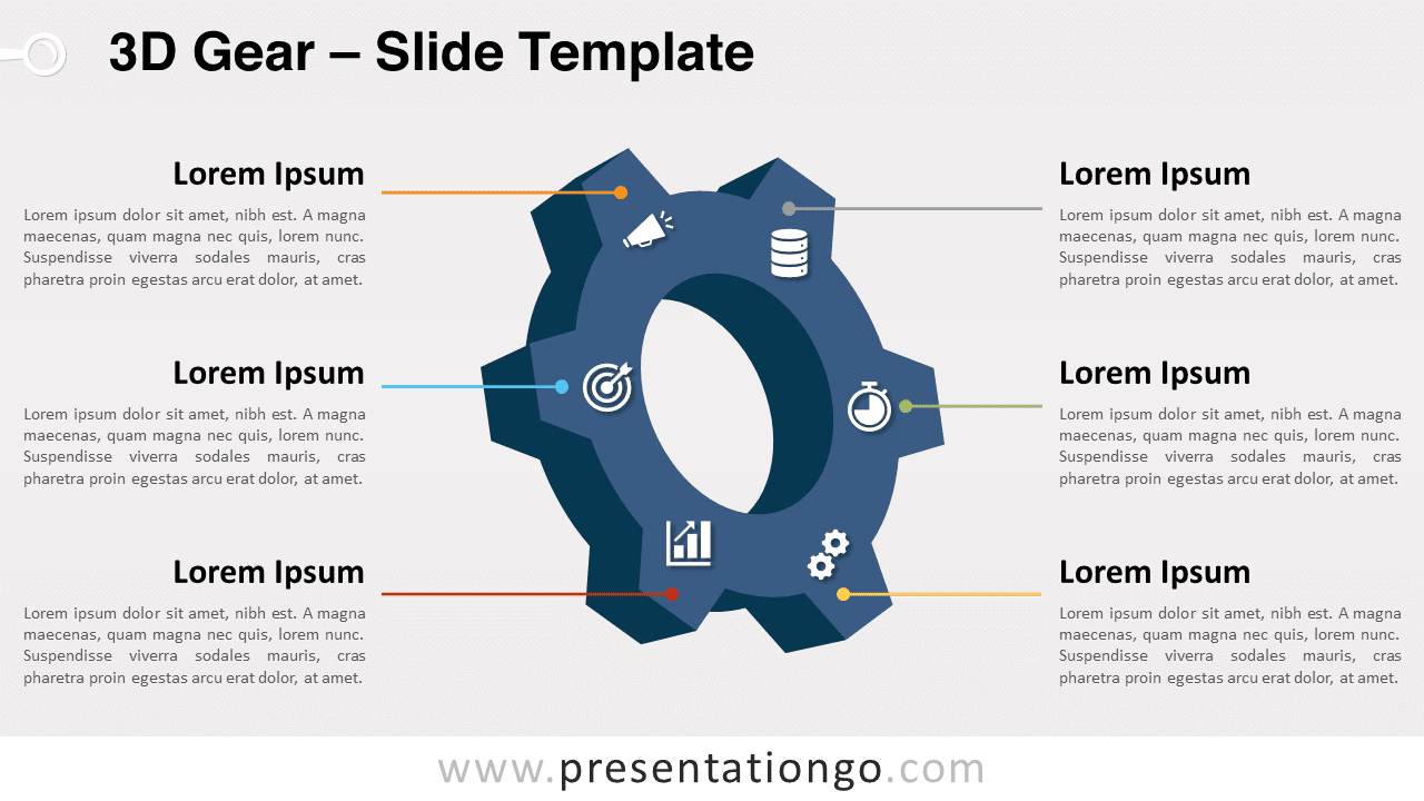 Free 3D Gear for PowerPoint and Google Slides