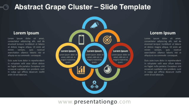 Free Abstract Grape Cluster Diagram for PowerPoint and Google Slides