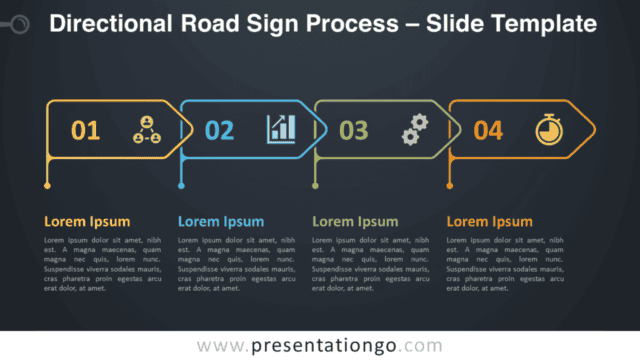 Directional Road Sign Process Graphics for PowerPoint and Google Slides Free Directional Road Sign Process Graphics for PowerPoint and Google Slides