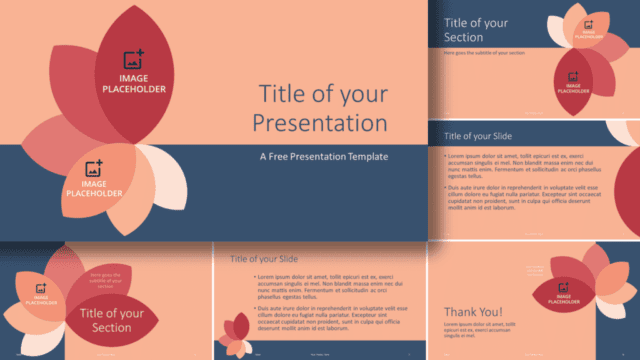 Free Geometric Flower Template for Google Slides and PowerPoint